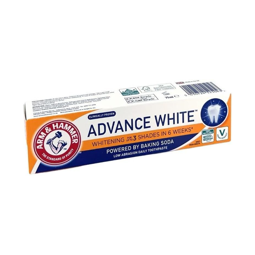 ARM & HAMMER Advanced White Extreme Toothpaste 75 ml ƒ?? Whitening Toothpaste for Stain Removal & Fresh Breath