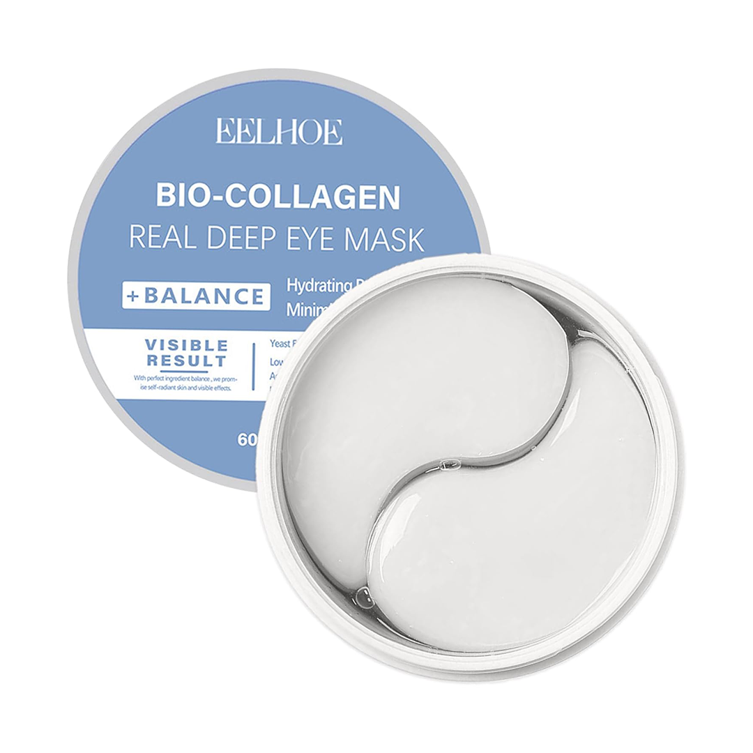 Bio-Collagen Eye Patches 30 Pairs, Hydrating & Anti-Aging Under Eye Treatment