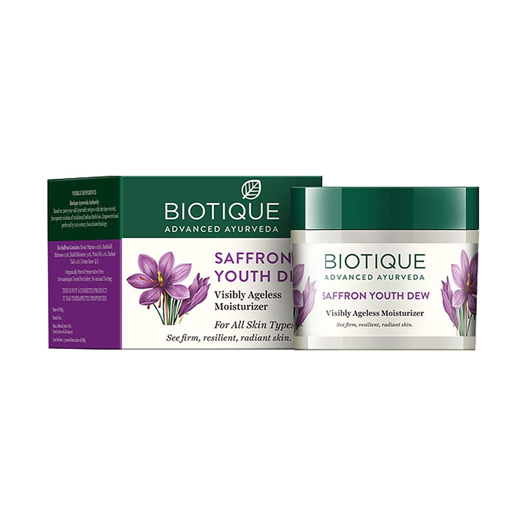 Biotique Saffron Youth Dew Visibly Age Less moisturizer 50 gm/ 1.76 Oz