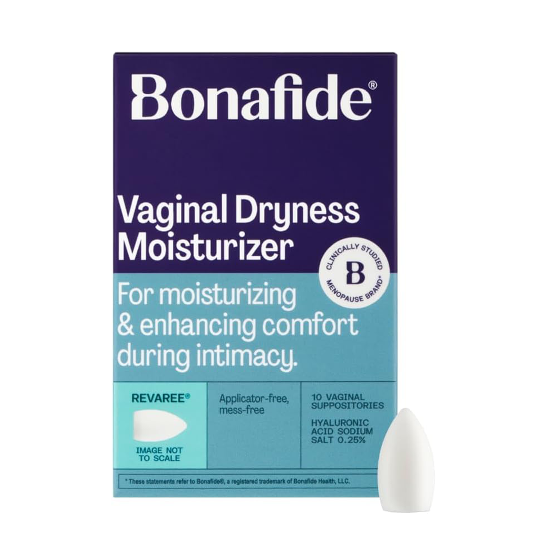 Bonafide Revaree Vaginal Dryness Relief Suppositories with Hyaluronic Acid 1 Month Supply for Dryness & Discomfort Relief