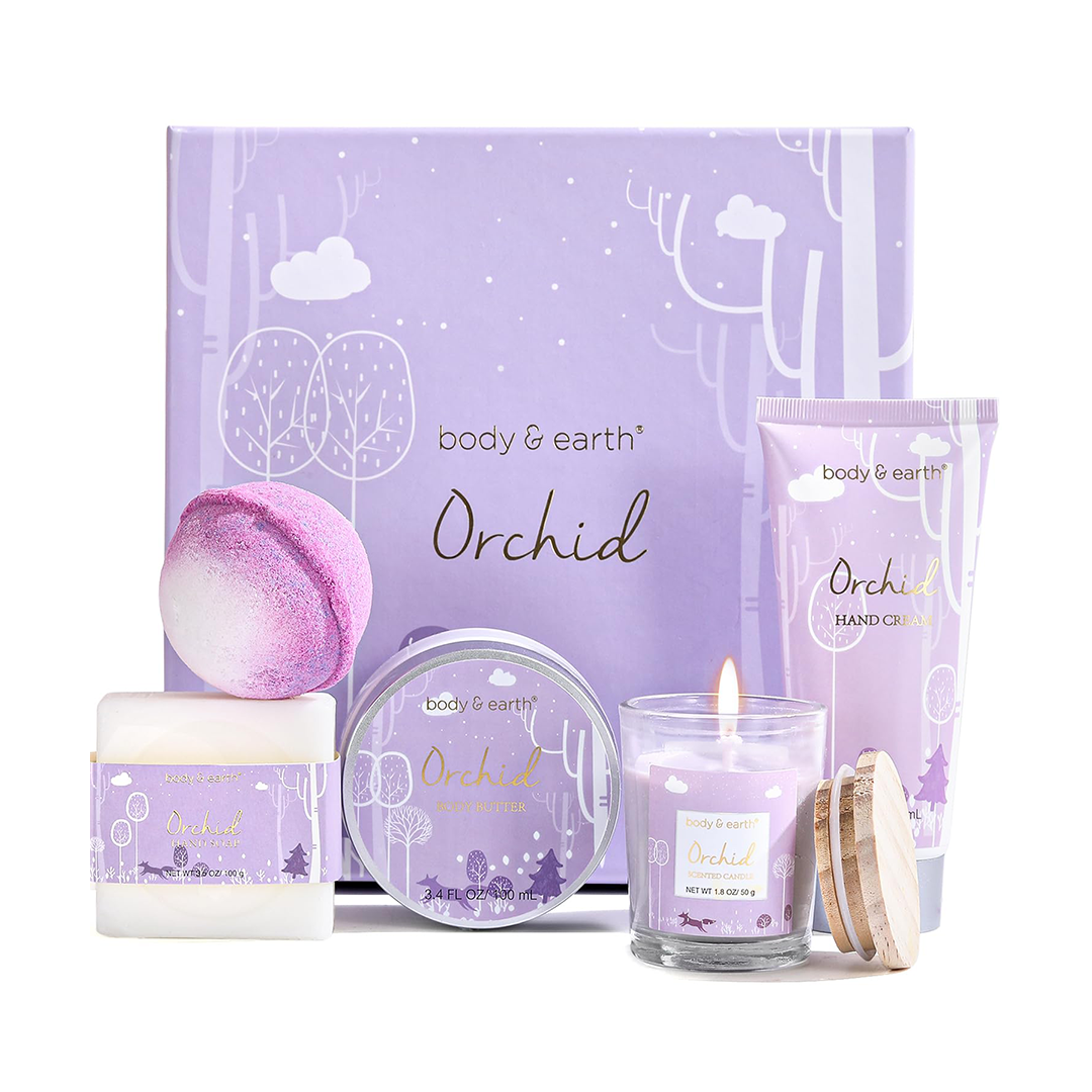 BODY & EARTH ƒ?? Orchid Skincare Gift Set for Women (5 Pcs)