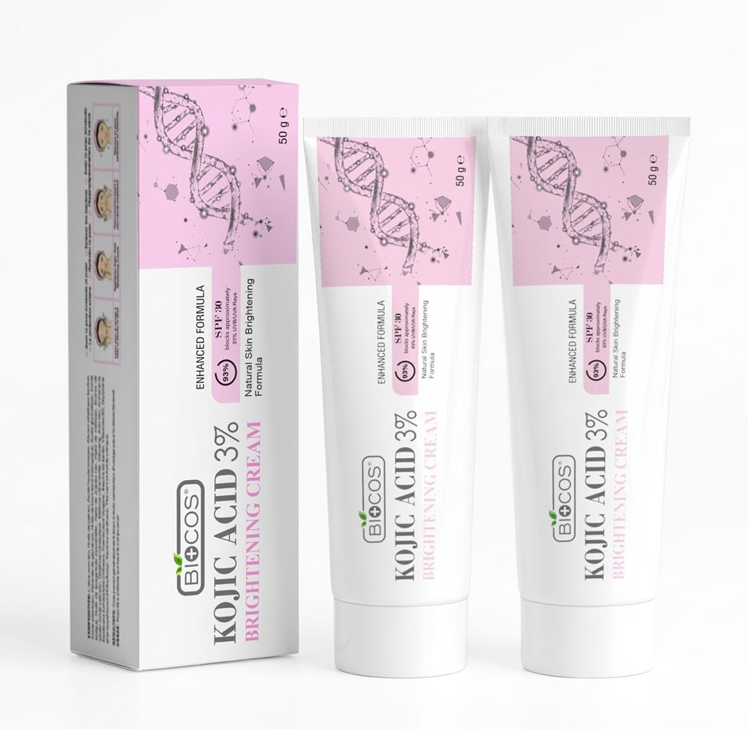 BIOCOS Kojic Acid Cream Dark Spot & Hyperpigmentation Brightening Treatment 2x50g