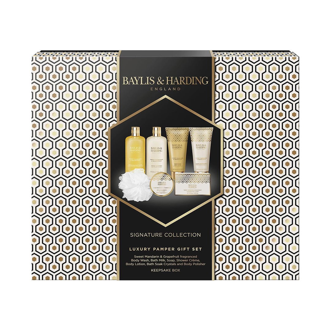 Baylis & Harding Sweet Mandarin & Grapefruit Luxury Pamper Gift Set Vegan Bath & Body