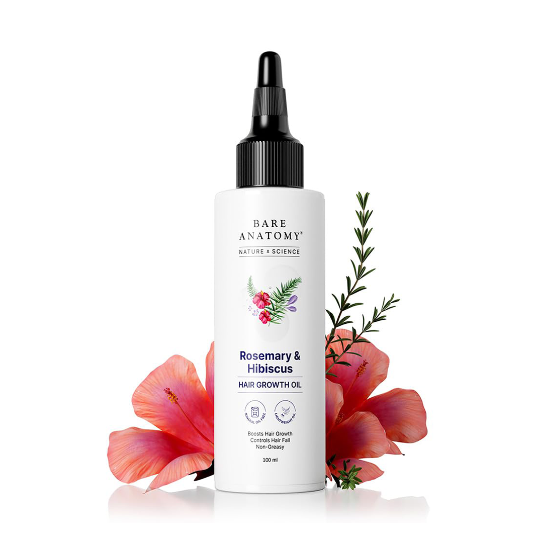 Bare Anatomy Rosemary Hibiscus Hair Growth Oil ƒ?? Scalp Nourishment & Hair Fall Control 100ml