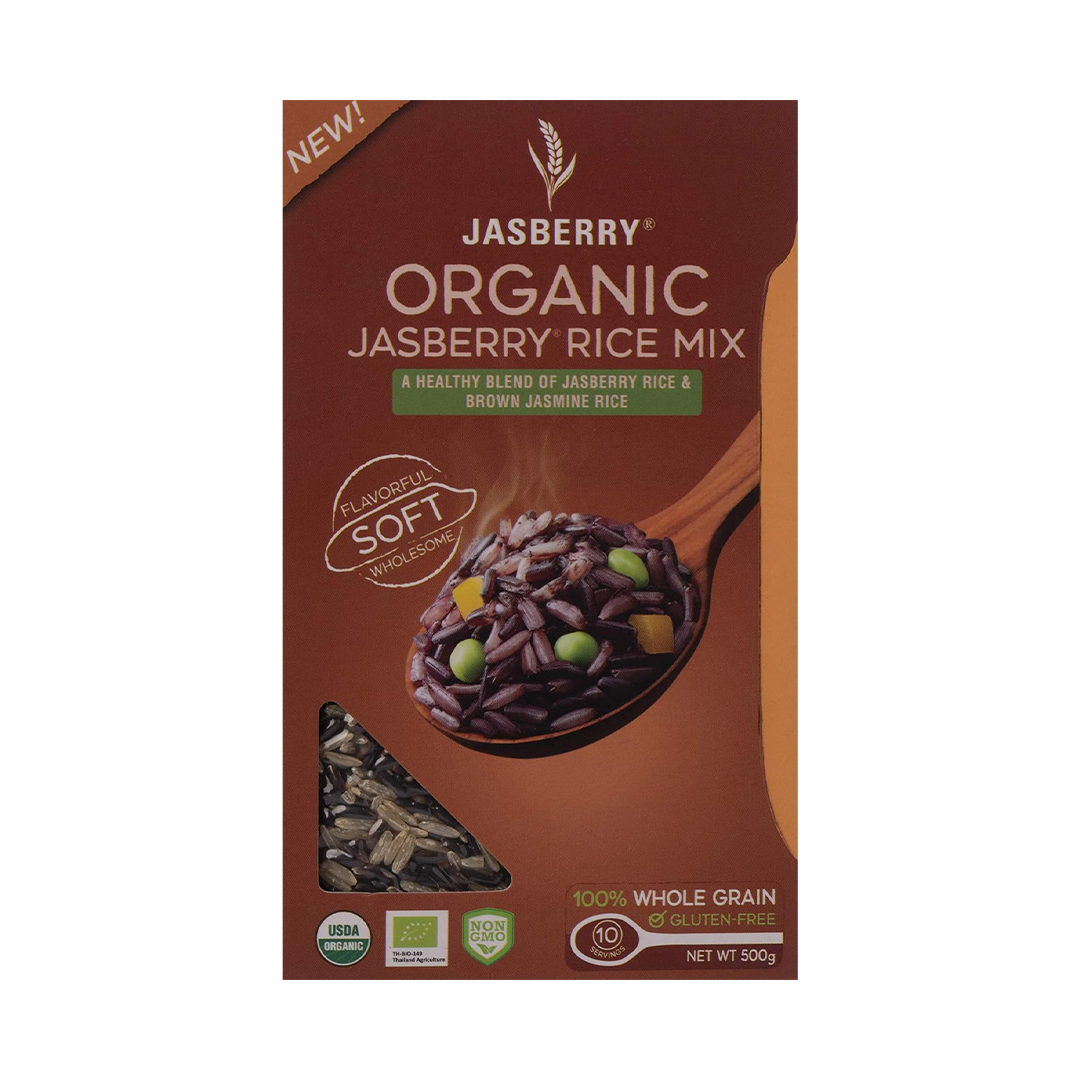 Jasberry Organic Rice Mix 500g Purple Rice Blend Whole Grain Gluten Free Non GMO Rice Superfood