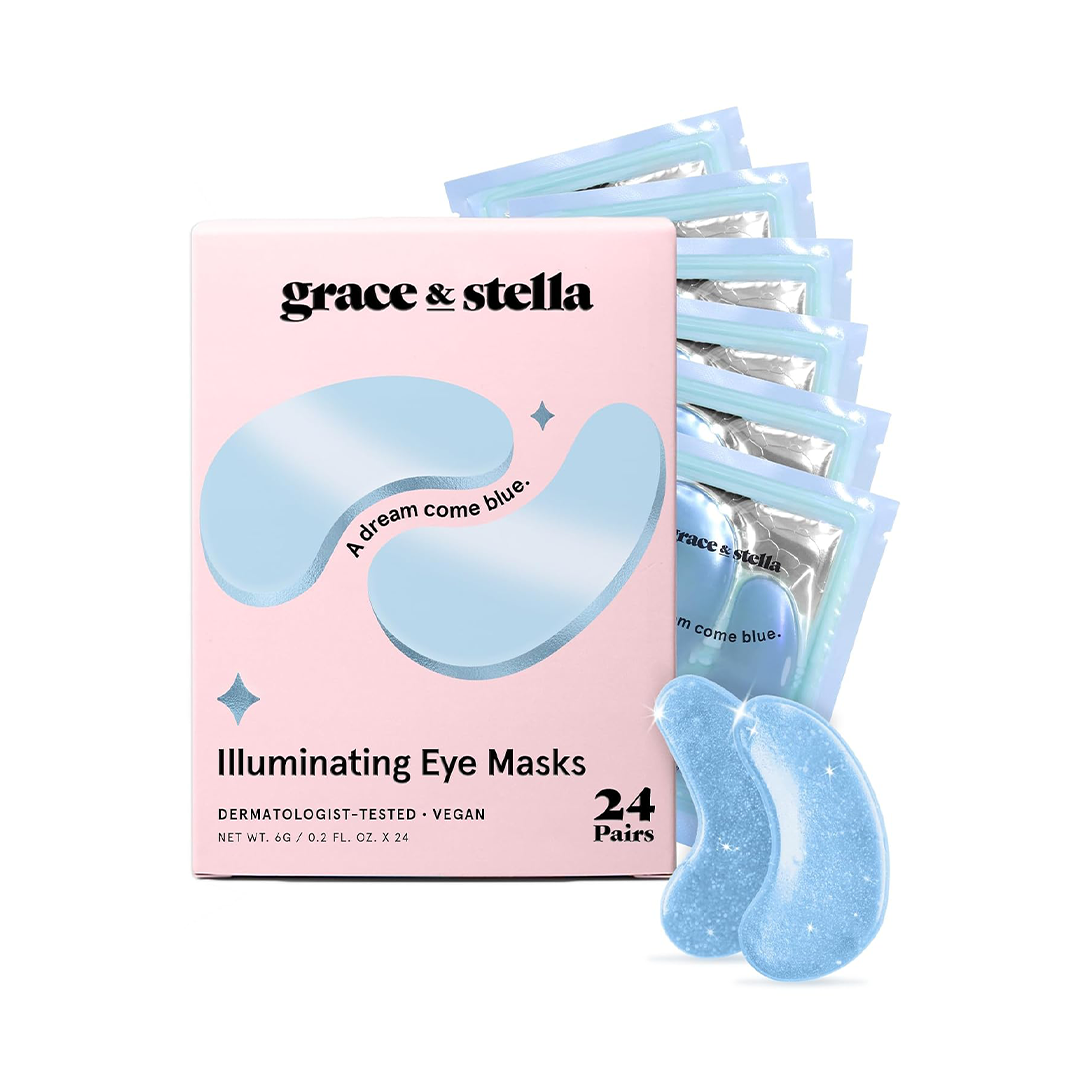 grace & stella Under Eye Mask Dark Circles, Puffiness & Wrinkle Gel Eye Patches