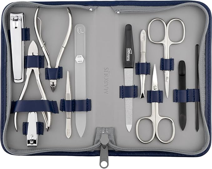 Essential 18-in-1 Manicure & Pedicure Kit – Navy Travel Edition