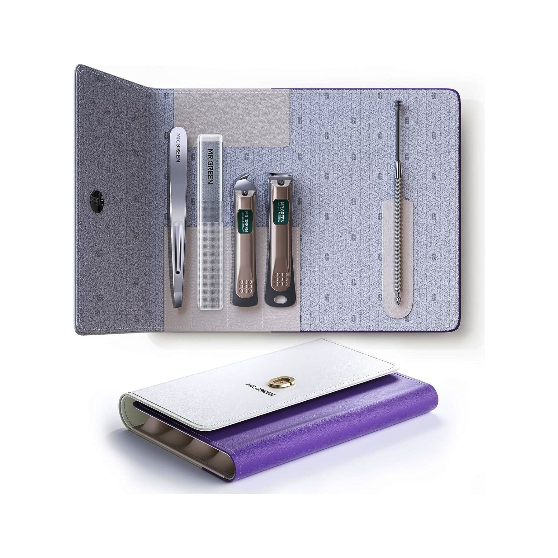MR.GREEN – Professional 5PCS Manicure & Nail Clipper Set with Leather Case