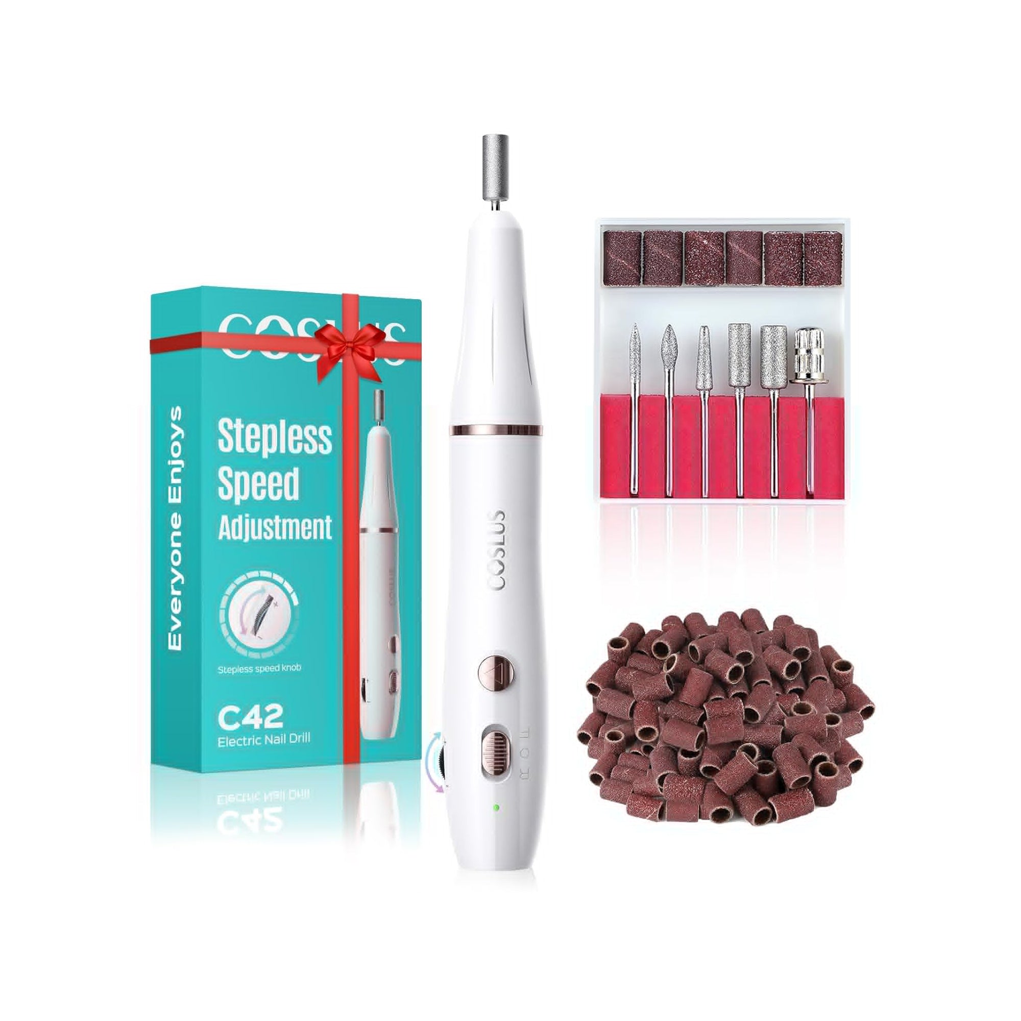 COSLUS Wireless Electric Nail Drill Portable Gel & Acrylic Nail File