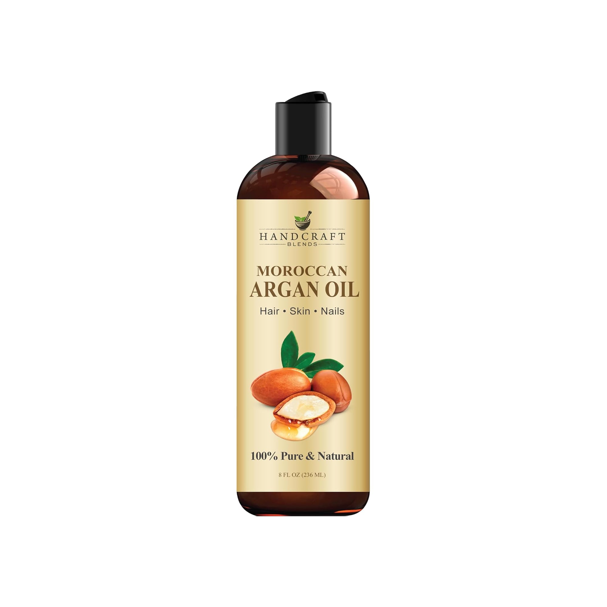 Handcraft Blends Moroccan Argan Oil 100% Pure Cold-Pressed Hair & Skin Oil (8 oz)