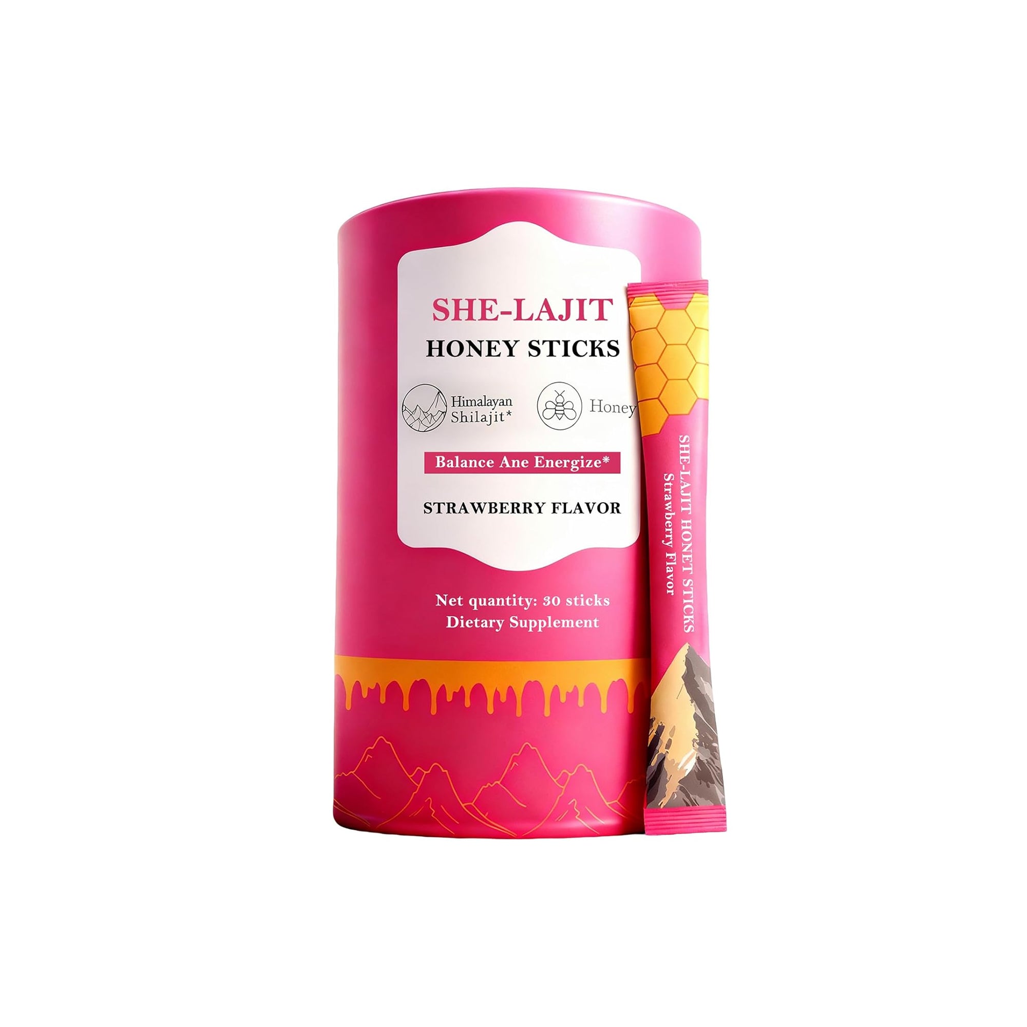Shilajit Honey Sticks for Women ƒ?? Strawberry Flavor with Shatavari & Saffron (30 Pack)