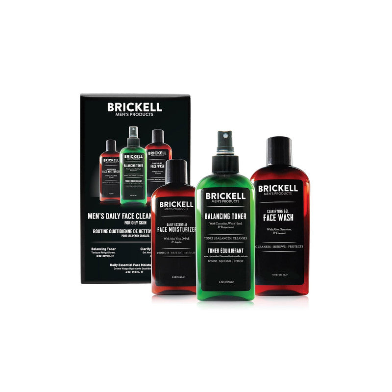 Brickell Men?s Daily Face Care Routine for Oily Skin