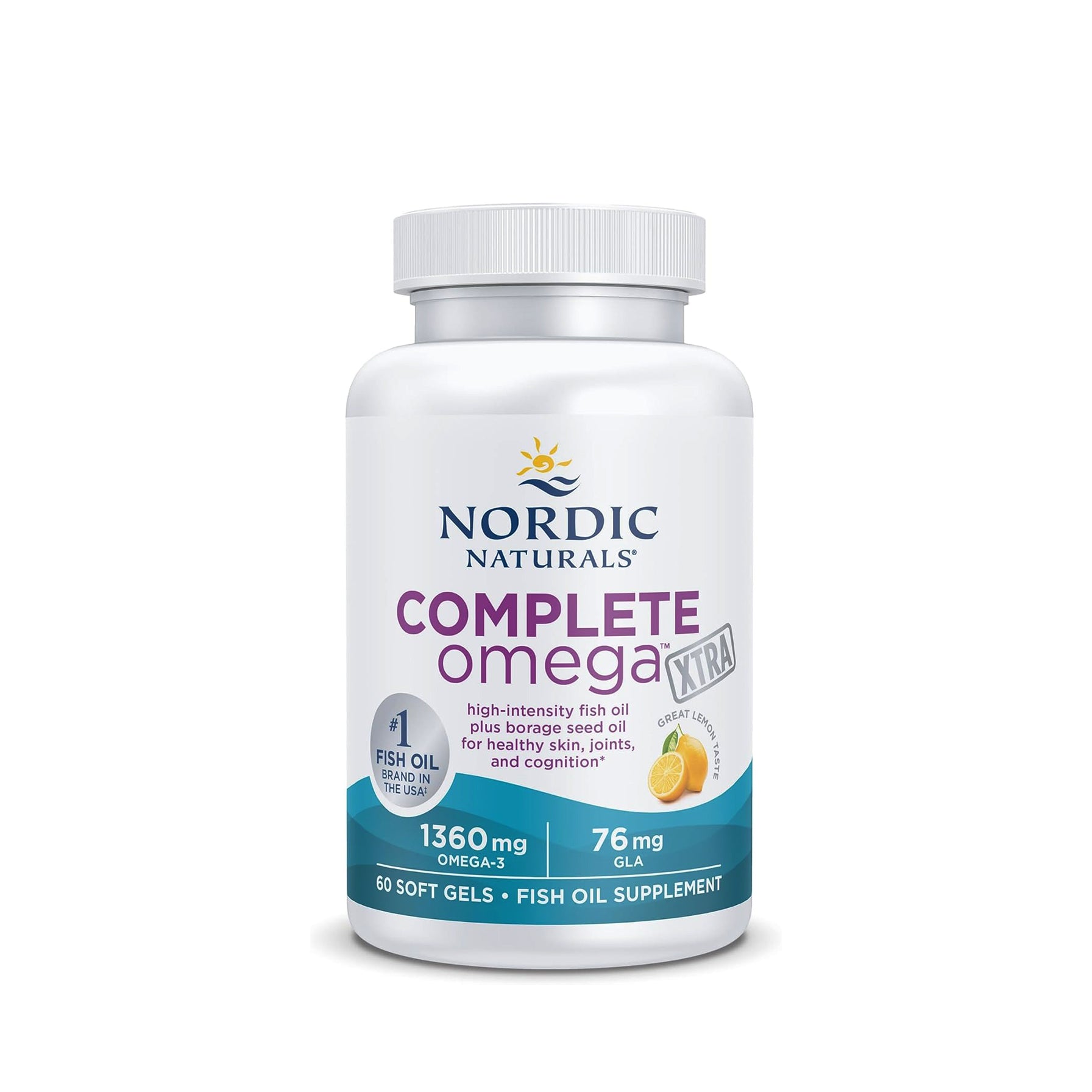 Nordic Naturals Complete Omega Xtra – High-Intensity Omega 3-6-9 Formula | 60 Softgels