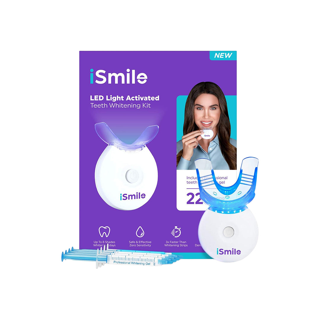 iSmile LED Light Teeth Whitening Kit – Complete Home Whitening System
