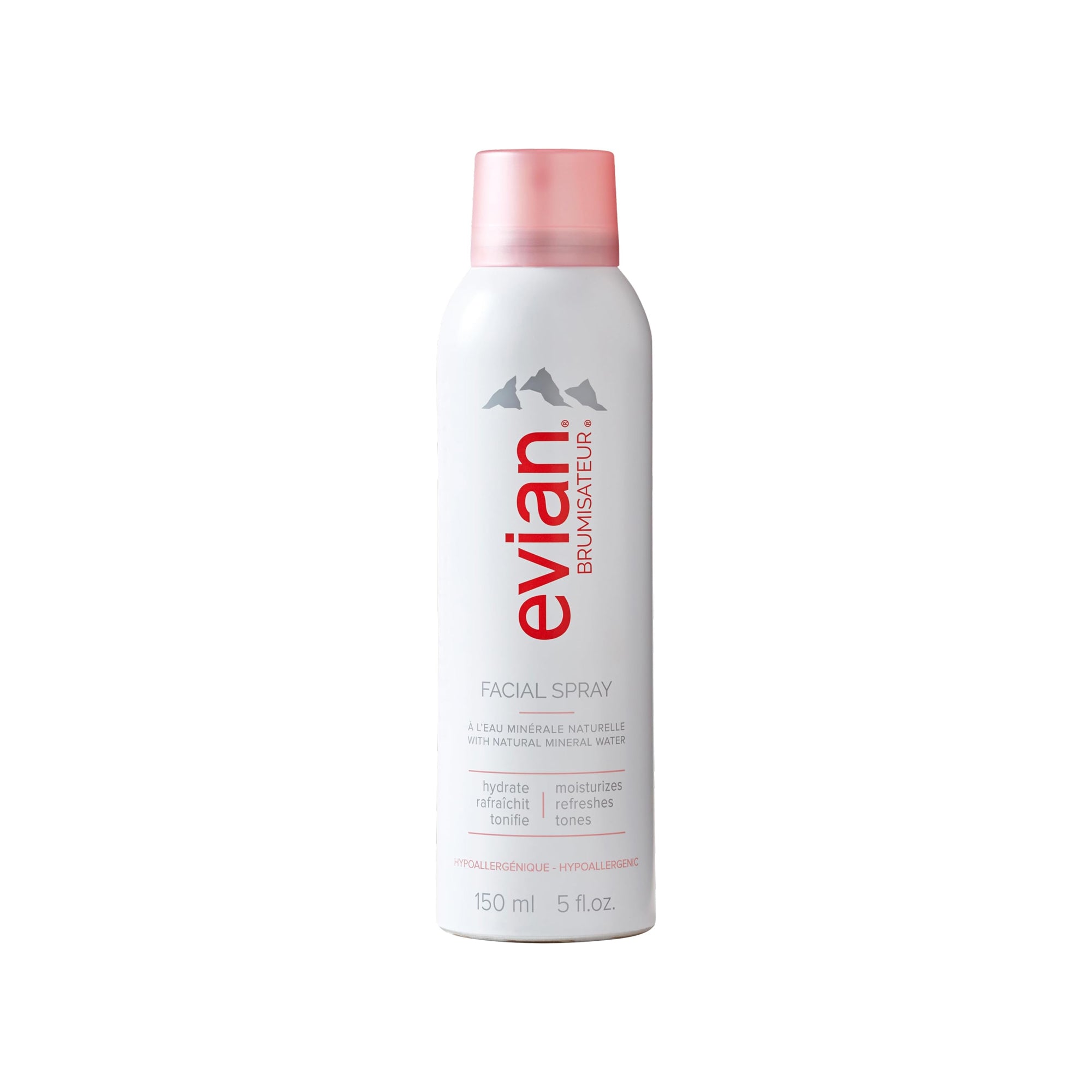 Evian Facial Spray 5 oz – Hydrating Mineral Water Mist for Face & Makeup Refresh
