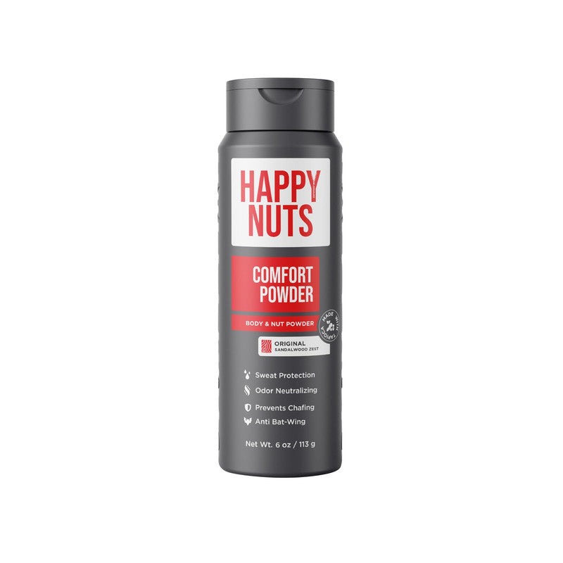 Happy Nuts Comfort Powder ƒ?? Anti-Chafing & Odor Control Body Powder for Men