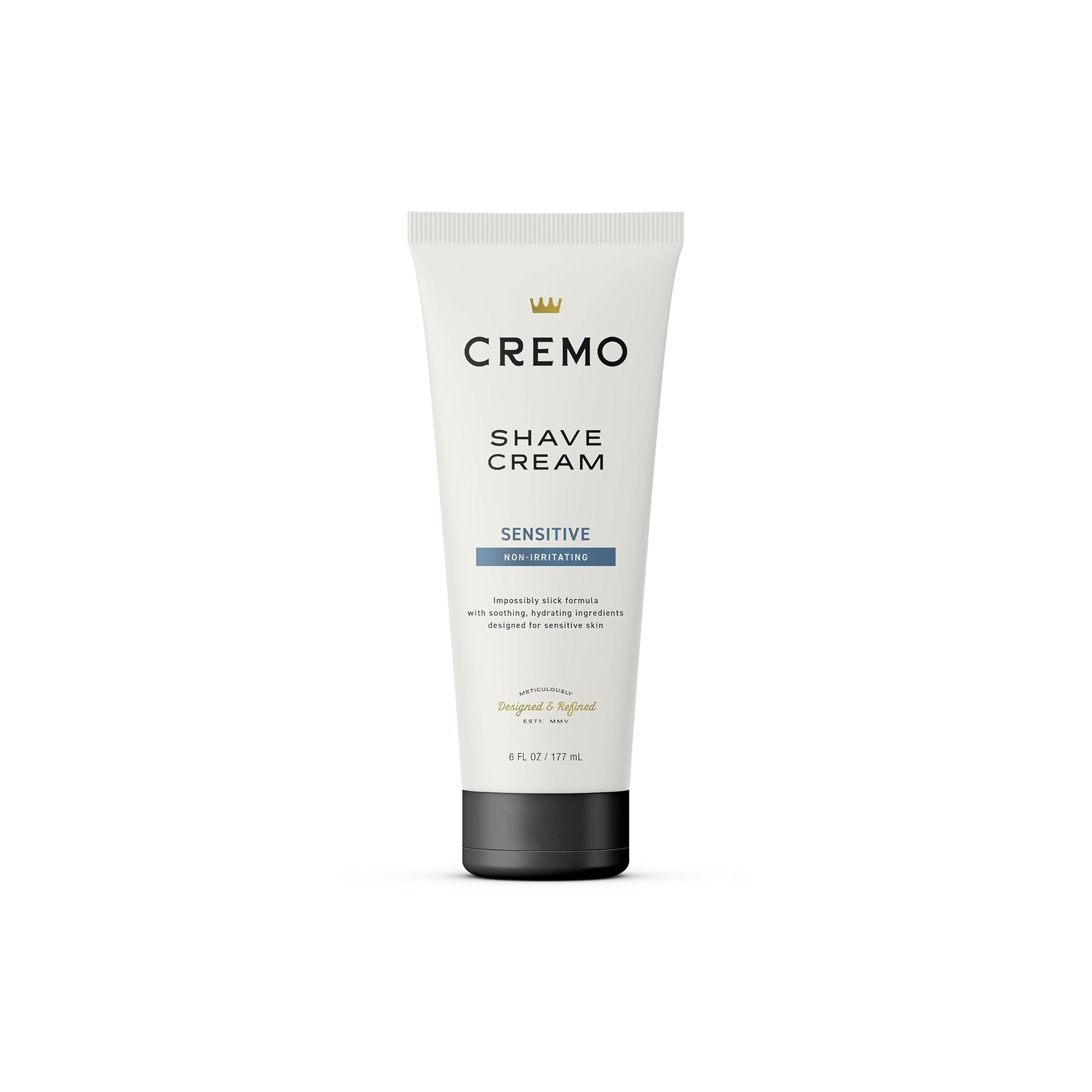 Cremo Sensitive Shave Cream – Ultra-Slick, Razor Burn & Cut Protection, 6 fl oz