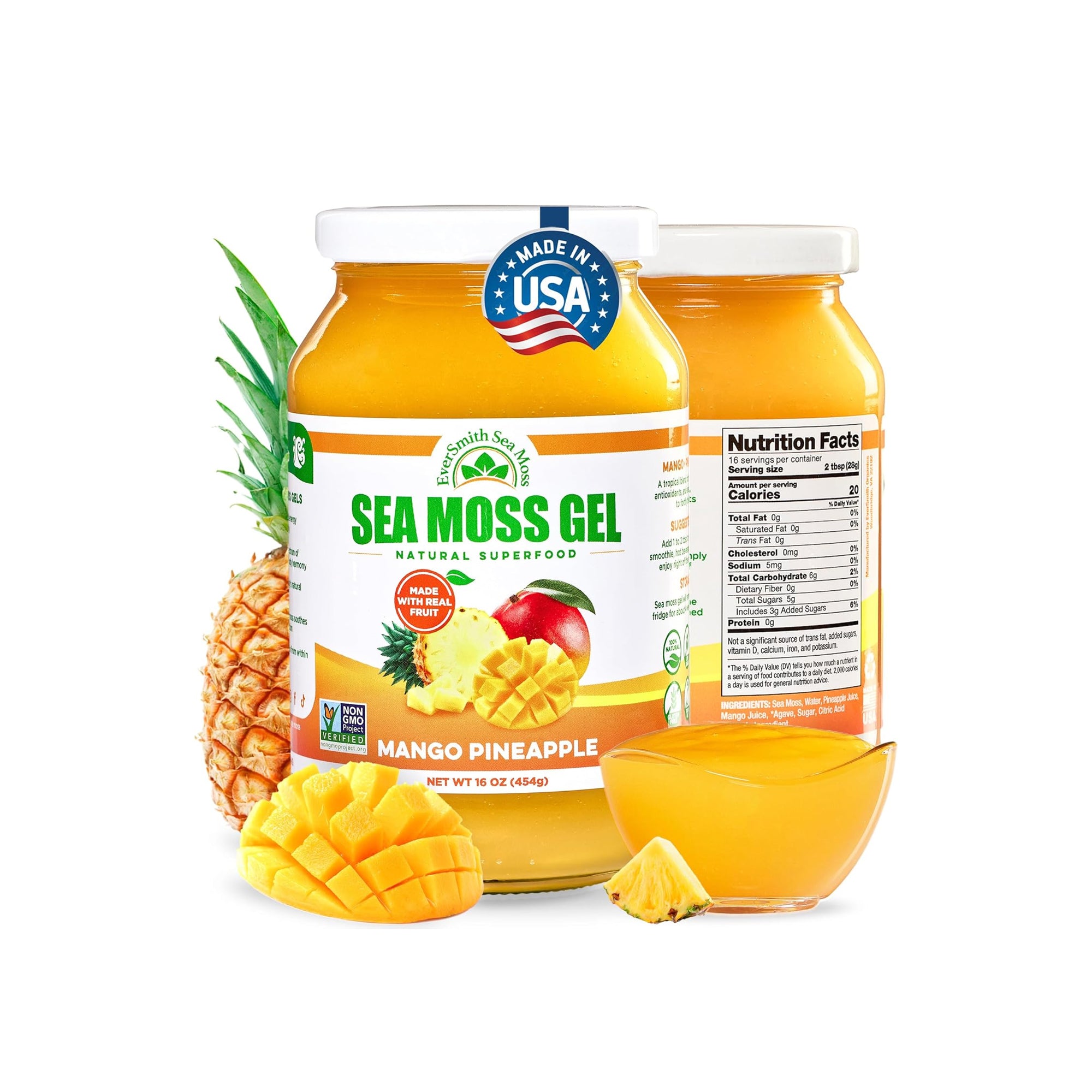 Wildcrafted Irish Sea Moss Gel ƒ?? Mango Pineapple, Vitamin & Mineral Superfood