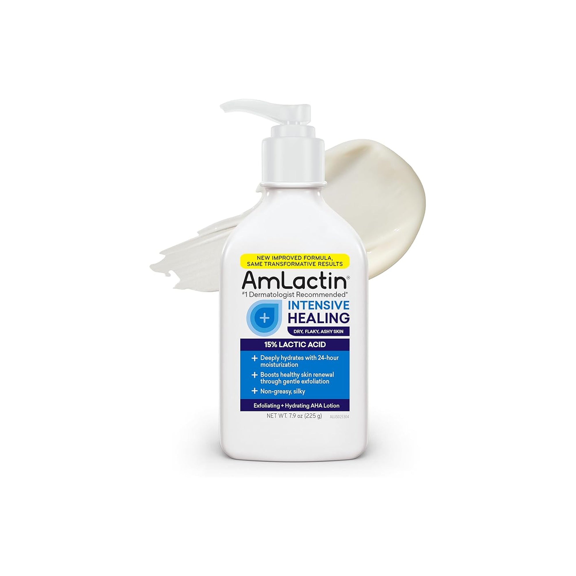 AmLactin Intensive Healing Body Lotion 15% Lactic Acid Exfoliating Moisturizer, 7.9 oz