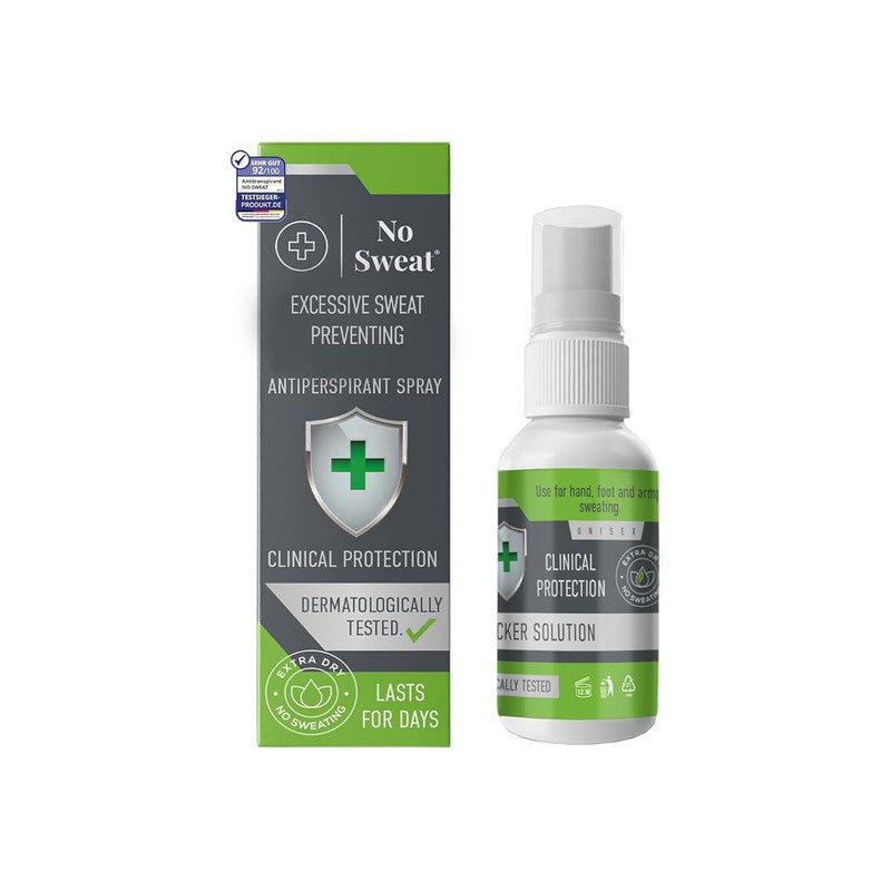 No Sweat Antiperspirant Spray ƒ?? 7-Day Sweat Protection for Hands, Feet & Underarms 50ml