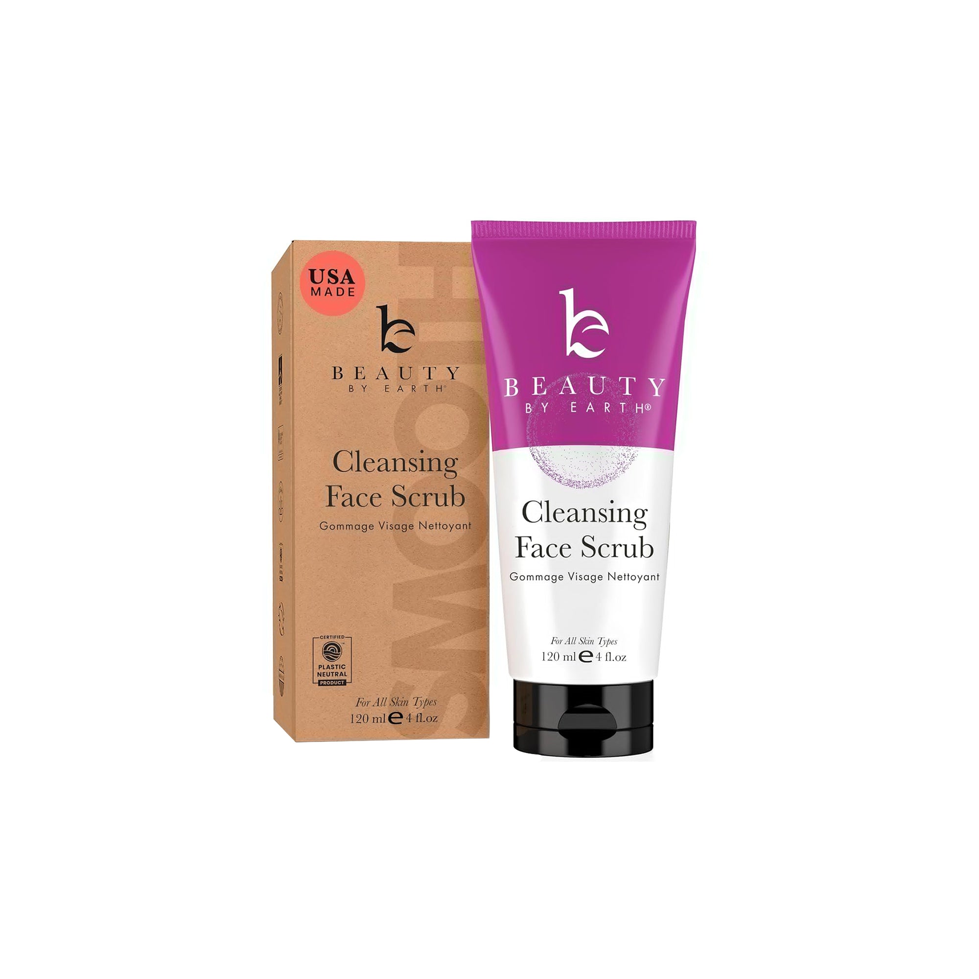 Gentle Exfoliating Face Scrub & Face Wash Natural & Organic Cleansing Exfoliator