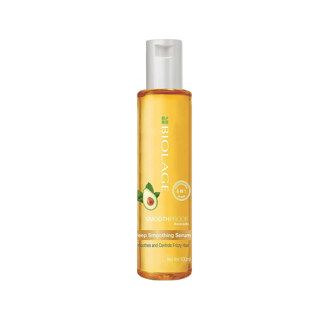 BIOLAGE Smoothproof Deep Smoothing 6-in-1 Serum | Paraben free|Controls frizz, Smoothens rough ends and adds instant shine| For Frizzy Hair | 100ml