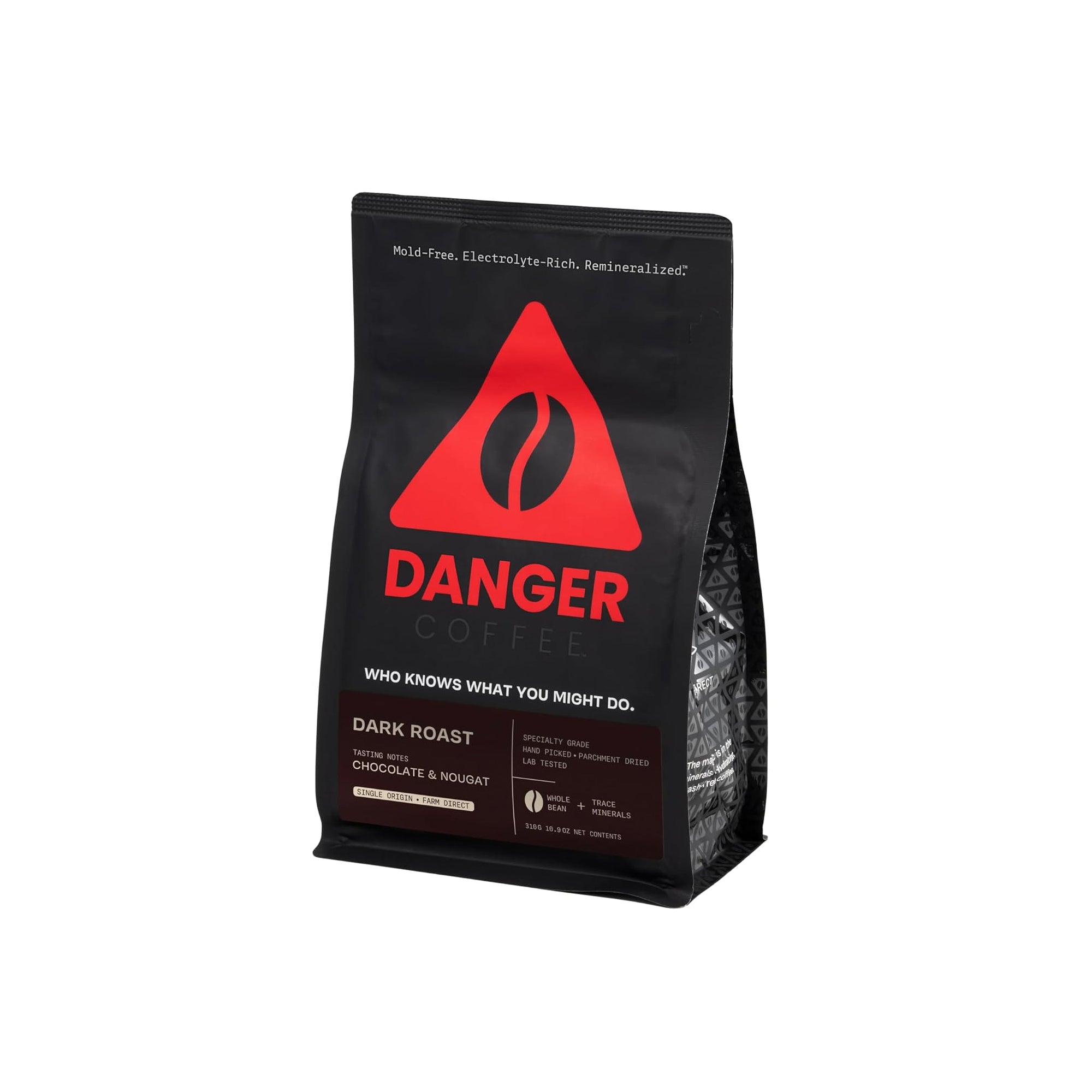 Danger Coffee by Dave Asprey ƒ?? Remineralized Mold-Free Dark Roast Whole Bean Coffee, 10.9 oz