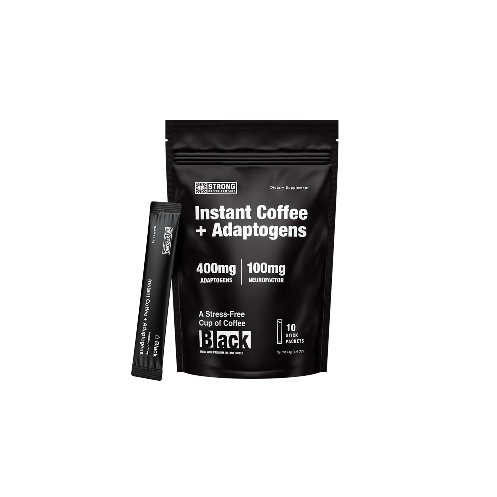 Strong Coffee Instant Black Coffee ƒ?? Organic with Nootropics & Adaptogens