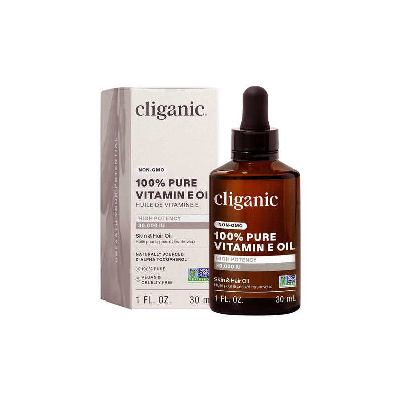 Cliganic Pure Vitamin E Oil 30000 IU for Skin Hair and Face