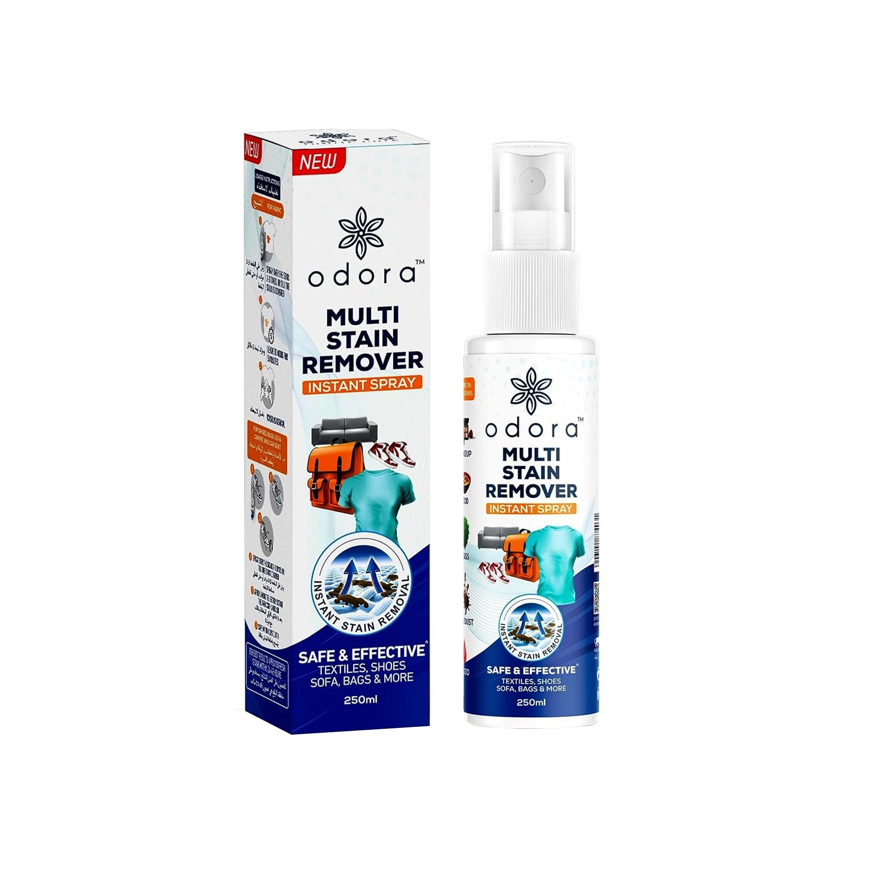 Odora Multi Instant Stain Remover Spray – Quick & Easy Stain Removal for Clothes, Shoes & Upholstery | 250 mL