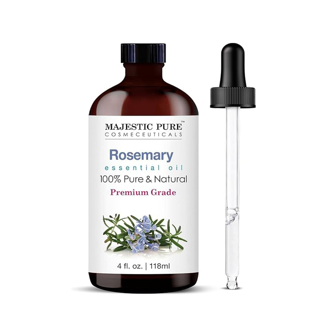 Majestic Pure Rosemary Essential Oil – 100% Pure & Natural, Therapeutic Grade, 4 fl oz (118 ml)