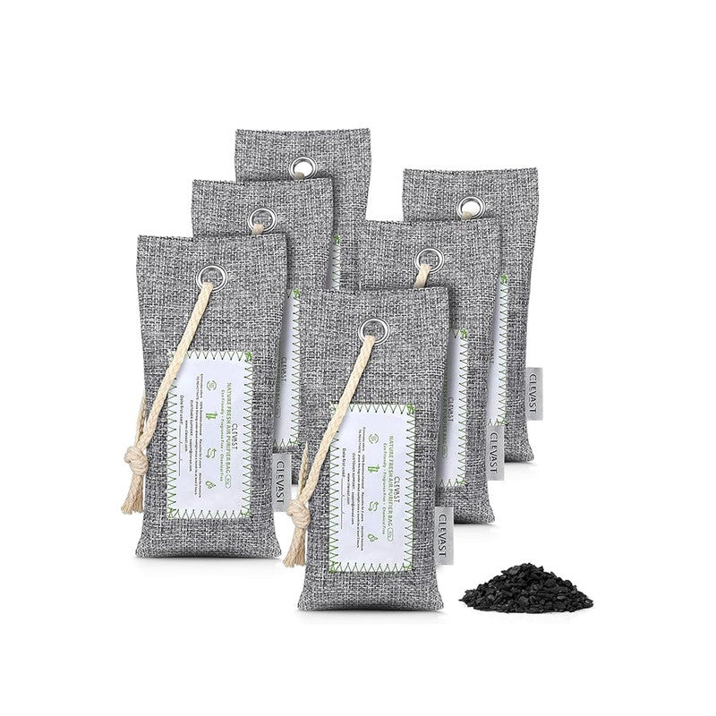 CLEVAST Activated Bamboo Charcoal Air Purifier Bags ƒ?? Odor & Moisture Absorber 6 Pack