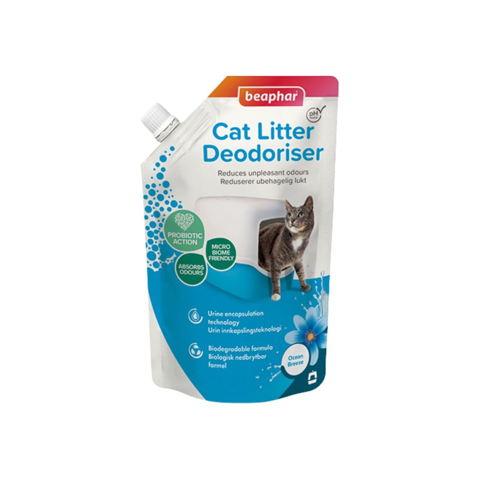 Beaphar Cat Litter Deodoriser – Odour Control Powder with Probiotic Action | 400 g