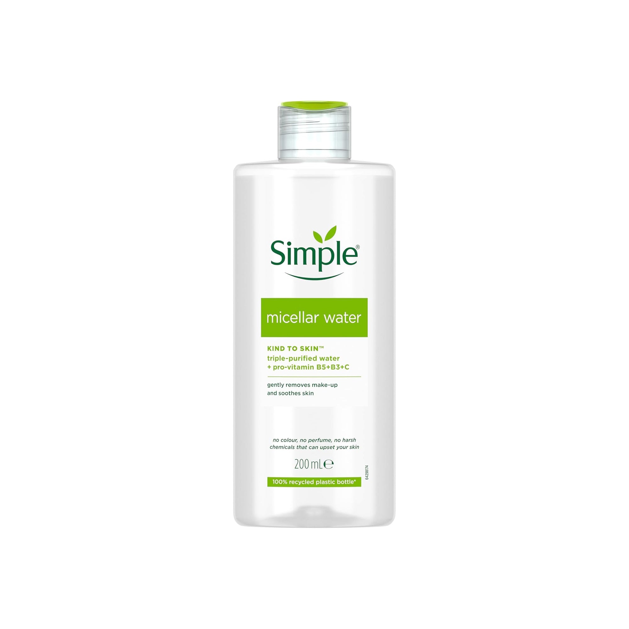 Simple Micellar Cleansing Water – Gentle Makeup Remover & Cleanser for Sensitive Skin | 200 mL
