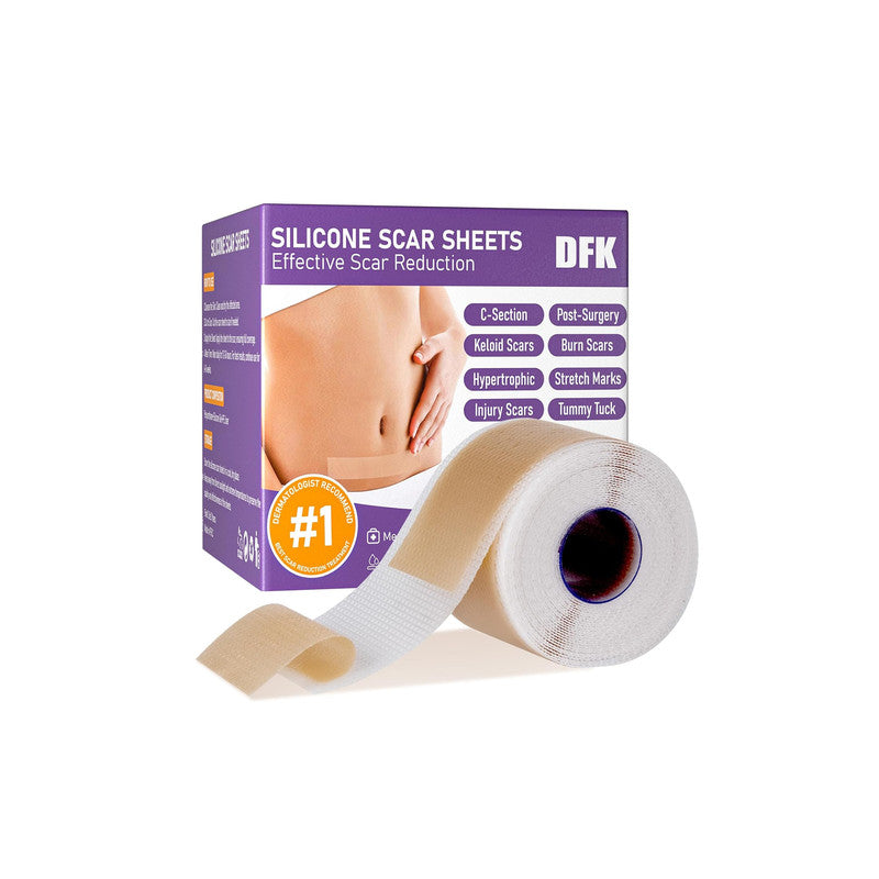 Silicone Scar Tape Roll 1.6 x 79 Inch Reusable Scar Sheets