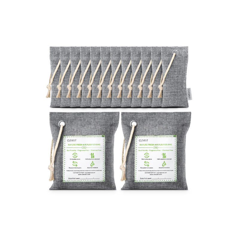 CLEVAST Activated Bamboo Charcoal Air Purifier Bags ƒ?? Odor & Moisture Control 14 Pack