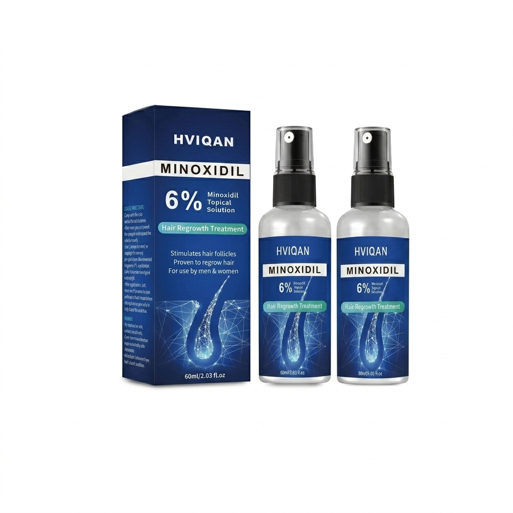 2-Pack 6% Minoxidil Hair & Beard Growth Spray (60ml)