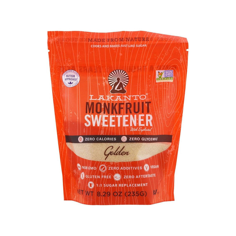 Lakanto Monkfruit Sweetener Golden ƒ?? Zero Calorie Sugar Substitute 235g