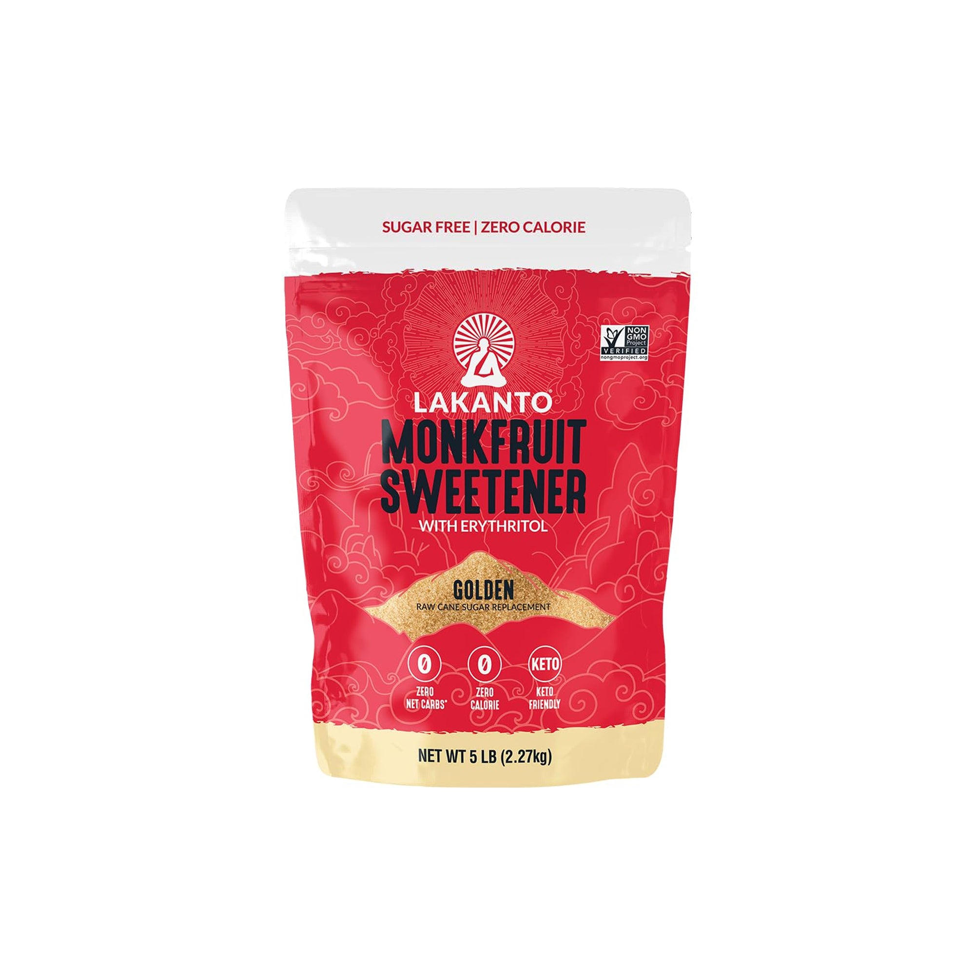Lakanto Golden Monk Fruit Sweetener with Erythritol ƒ?? Zero Calorie Sugar Substitute (5 lb)