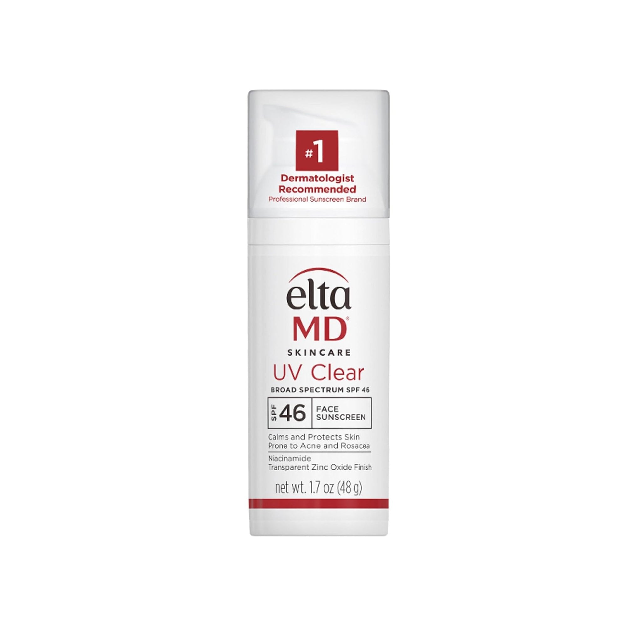 EltaMD UV Clear Facial Sunscreen – Broad Spectrum SPF 46 for Acne, Rosacea & Hyperpigmentation-Prone Skin | 48 g (1.7 oz)