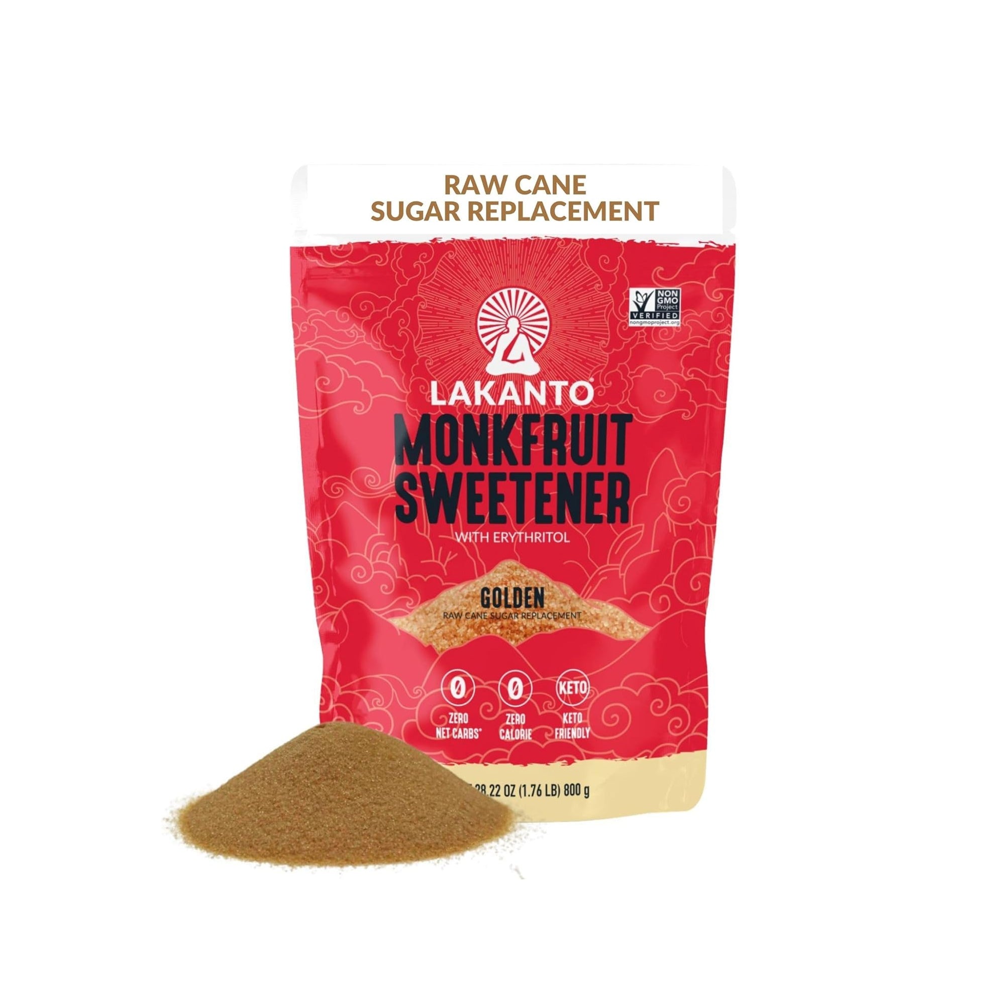 Lakanto Golden Monk Fruit Sweetener with Erythritol ƒ?? Keto Sugar Substitute, 1.76 lb
