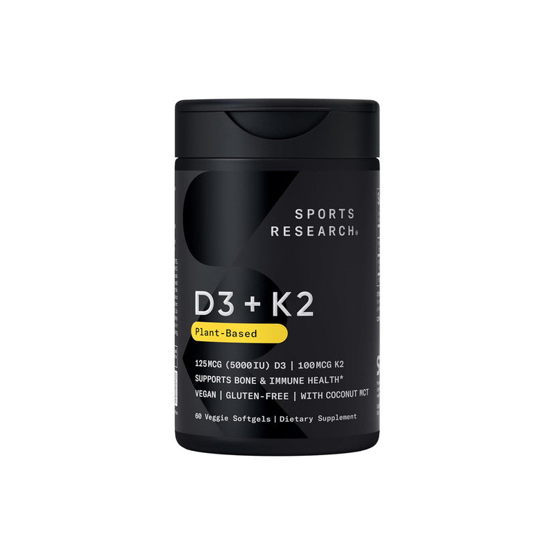 Sports Research Vitamin K2 + D3 – Bone & Immune Support with Coconut Oil