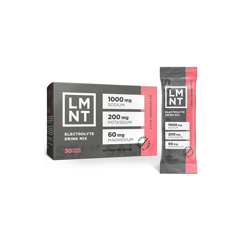 LMNT Keto Electrolyte Powder Packets – Sugar-Free Hydration Drink Mix (Raspberry Salt, 30 Packets)