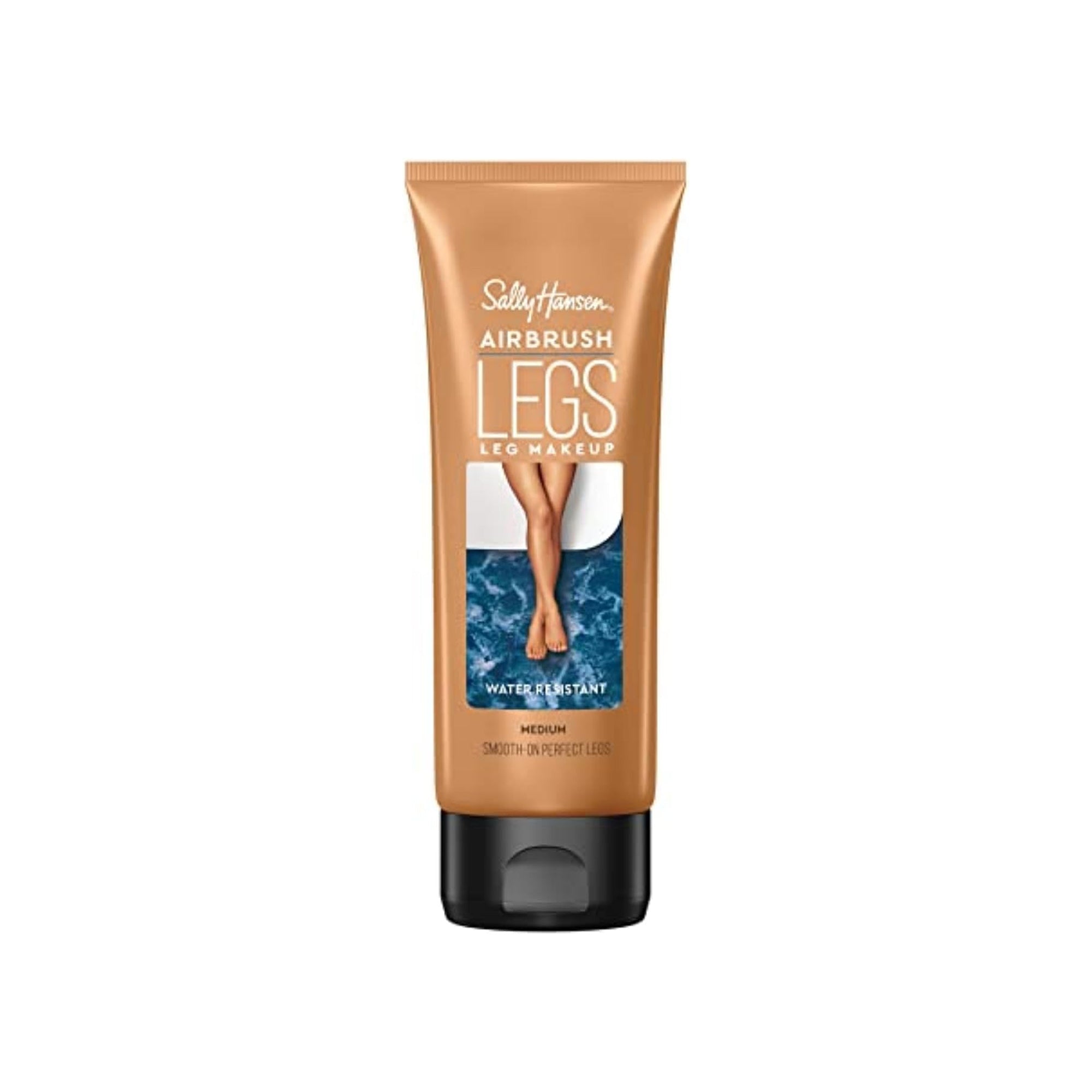 Sally Hansen Airbrush Legs Lotion – Medium Shade, Water-Resistant Leg Makeup | 4 oz