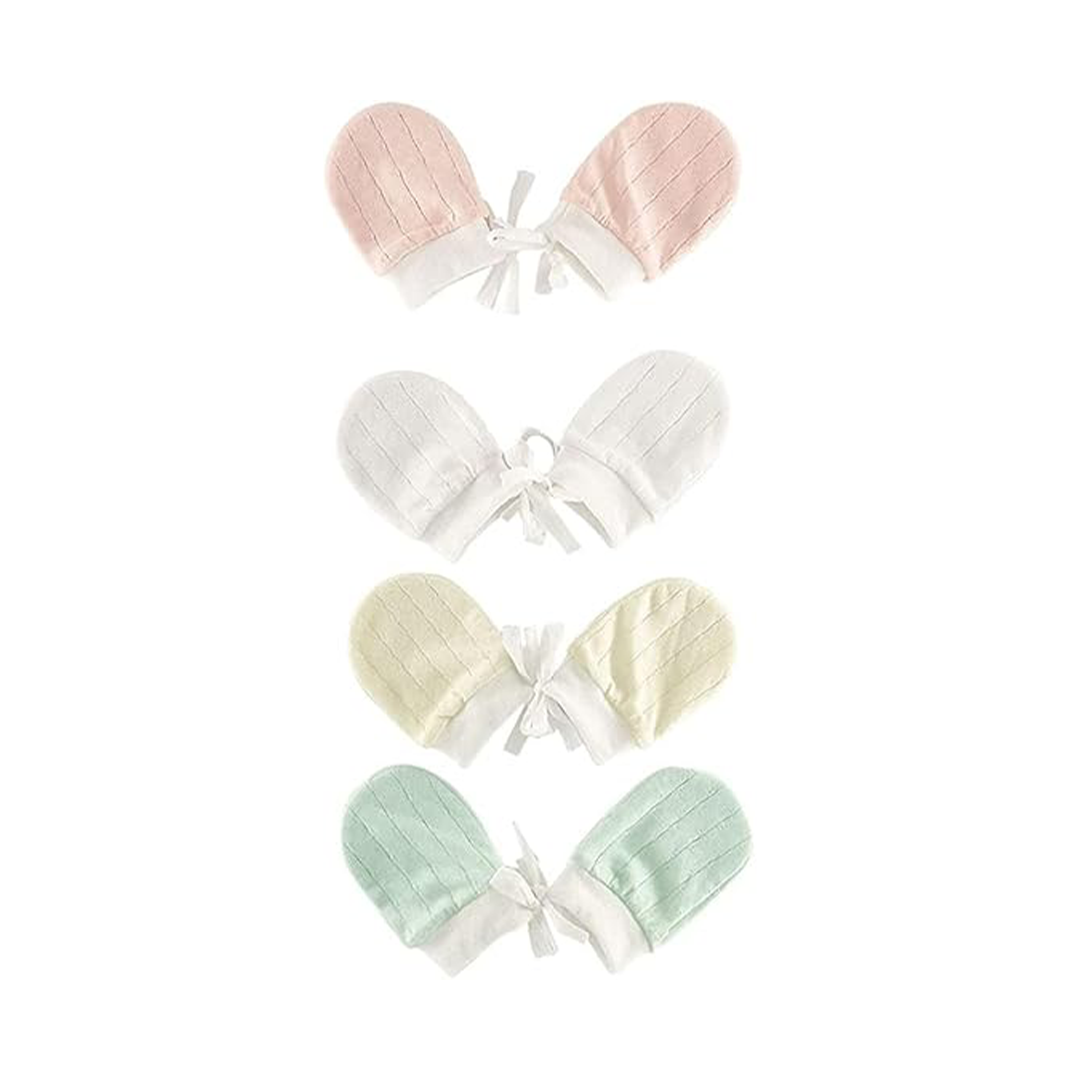 4 Pairs Newborn Baby Mittens Gloves, Baby Products for Boys & Girls