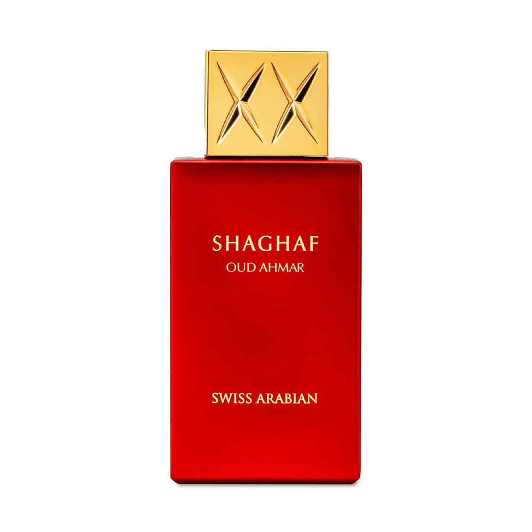 Swiss Arabian Shaghaf Oud Ahmar Eau de Parfum Fruity Floral Amber Unisex Fragrance 75ml