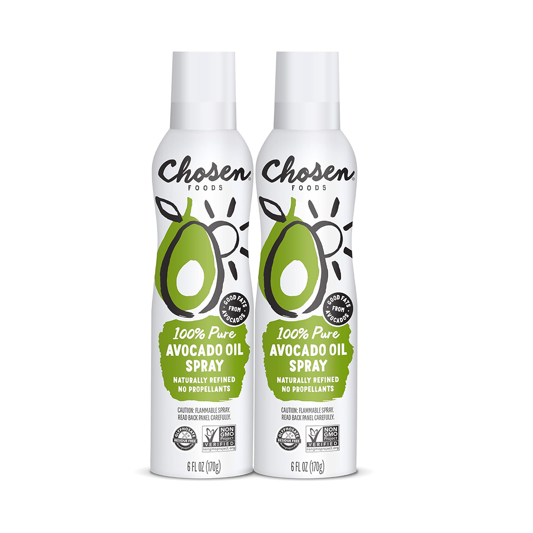Chosen Foods 100% Pure Avocado Oil Spray ƒ?? High-Heat Cooking, 6 oz, 2-Pack