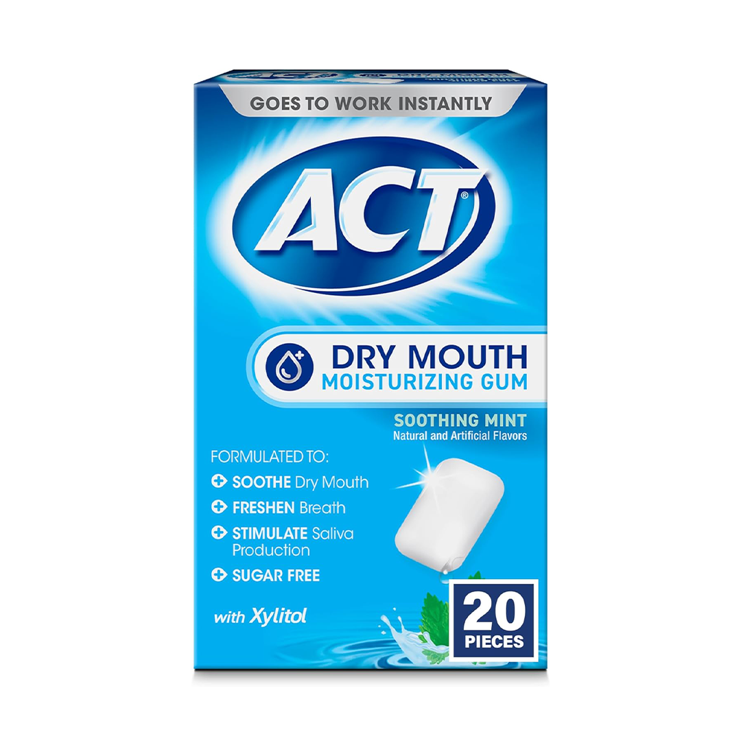 ACT Dry Mouth Moisturizing Gum ƒ?? The "Instant Saliva" Refresh