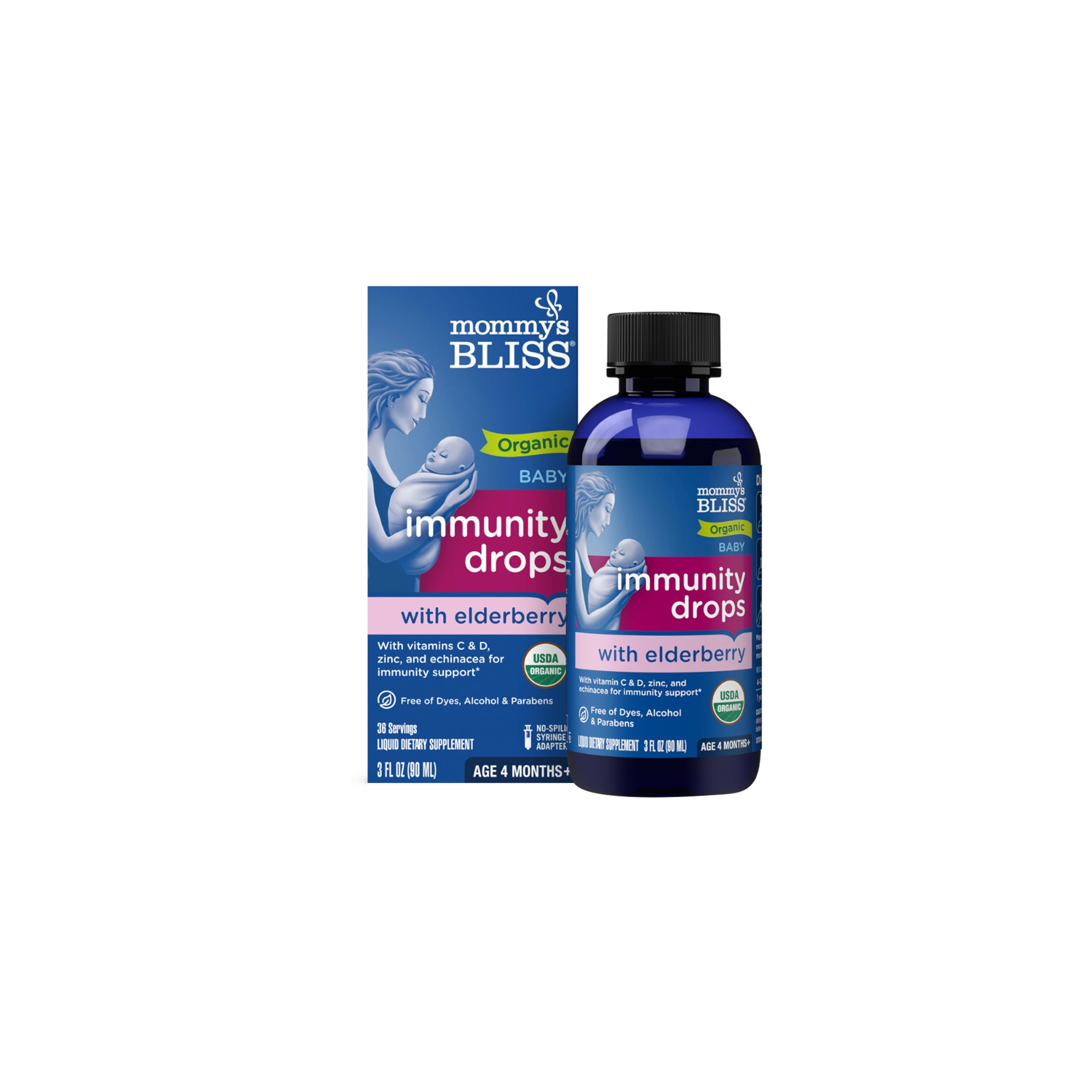 Mommy's Bliss Organic Baby Elderberry Drops 3oz Immune Support