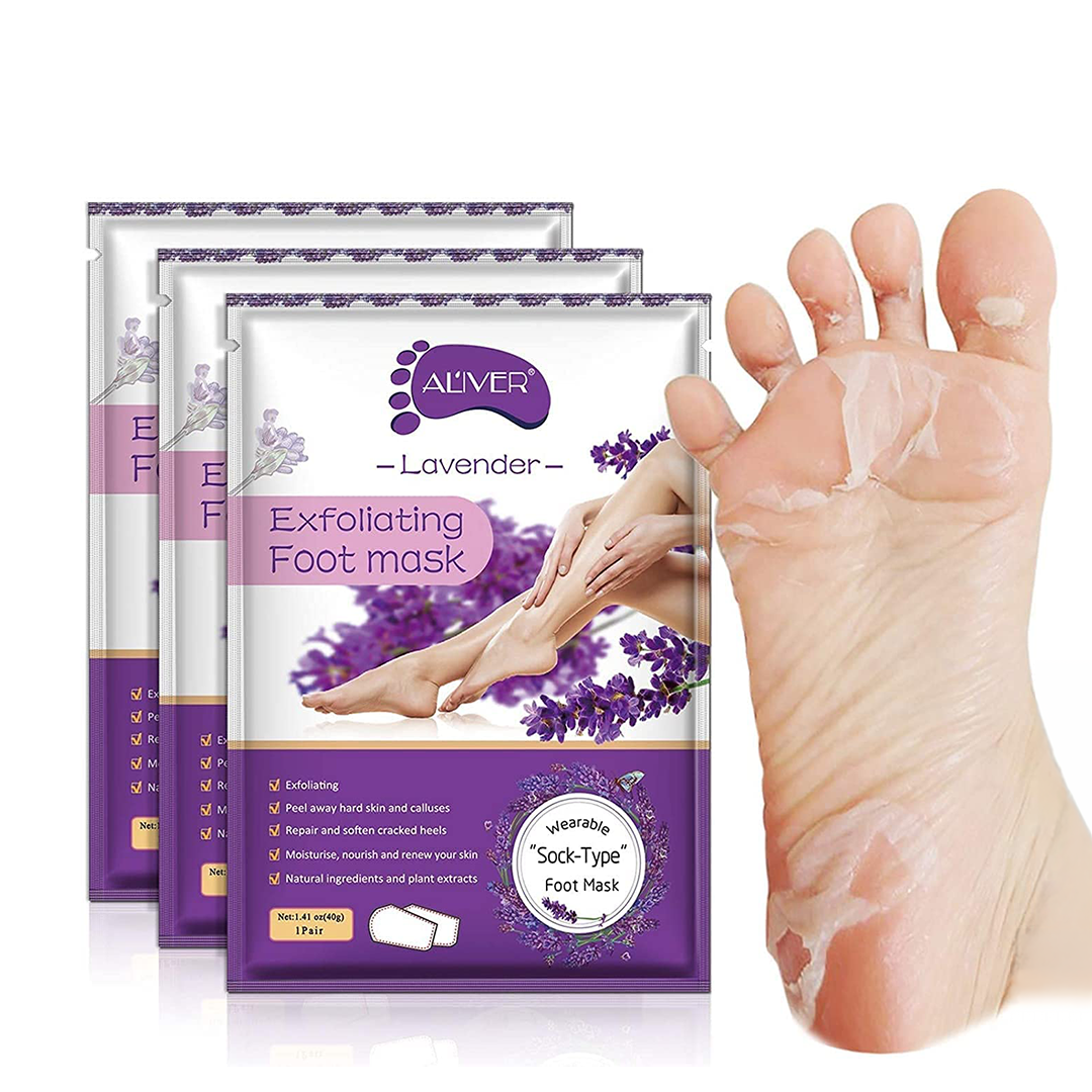 ALIVER ƒ?? Foot Peel Exfoliating Mask | Lavender | (Pack of 3)